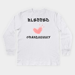 Blessed grandommy Kids Long Sleeve T-Shirt